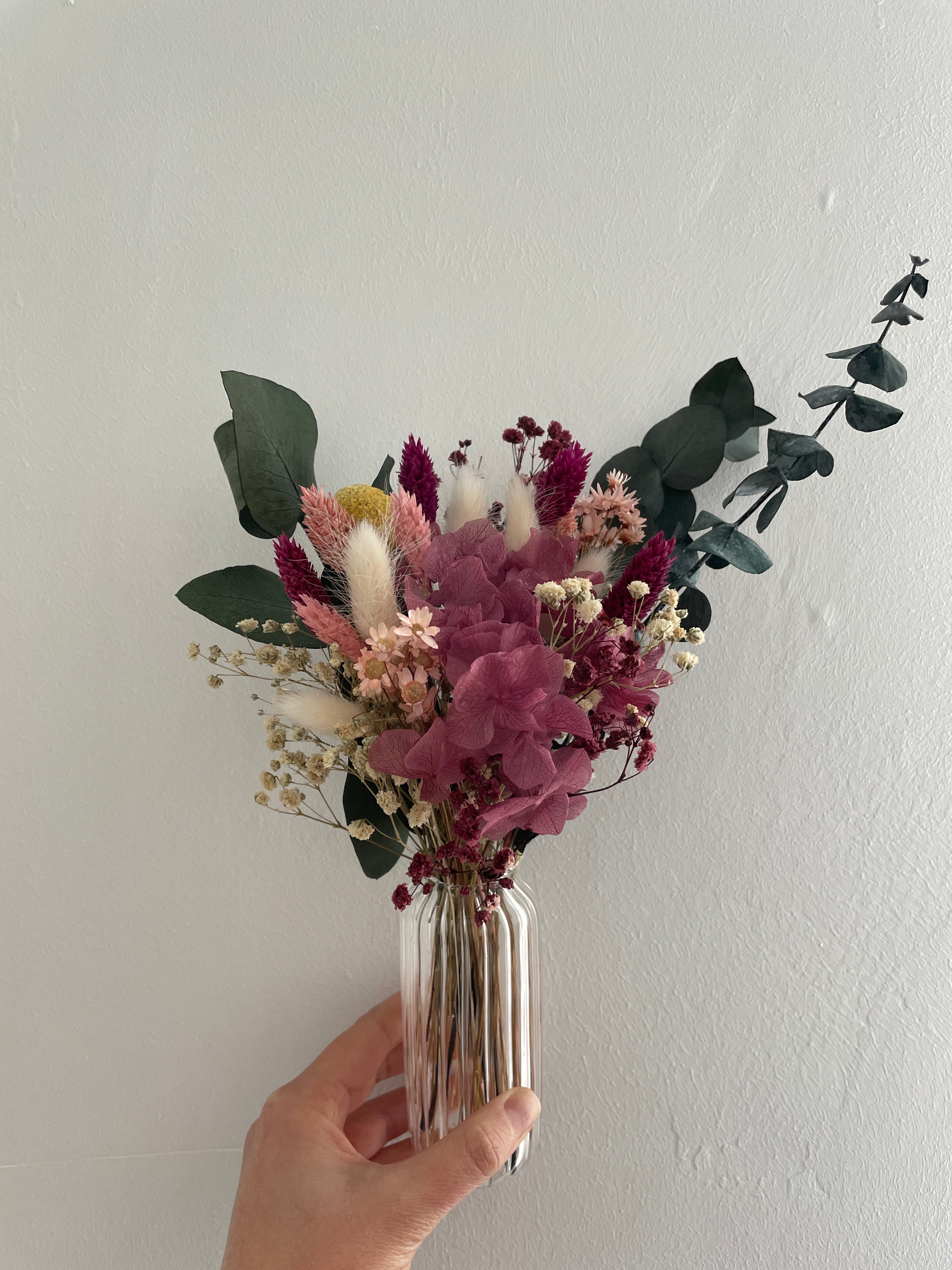 Trockenblumensträußchen mit Vase - www.Flower-Passion.com