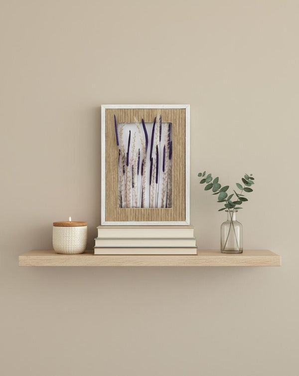 Bilderrahmen mit Trockenblumen „nature“