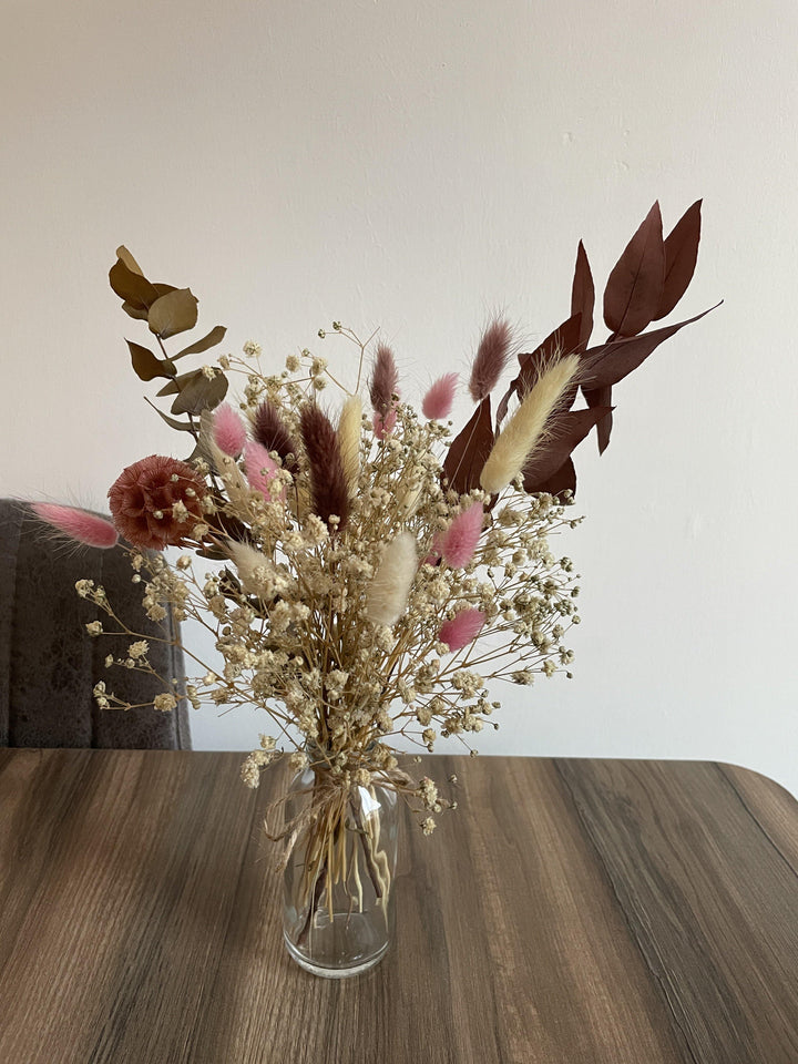 "Brownie" Mini Trockenblumen Sträußchen - www.Flower-Passion.com