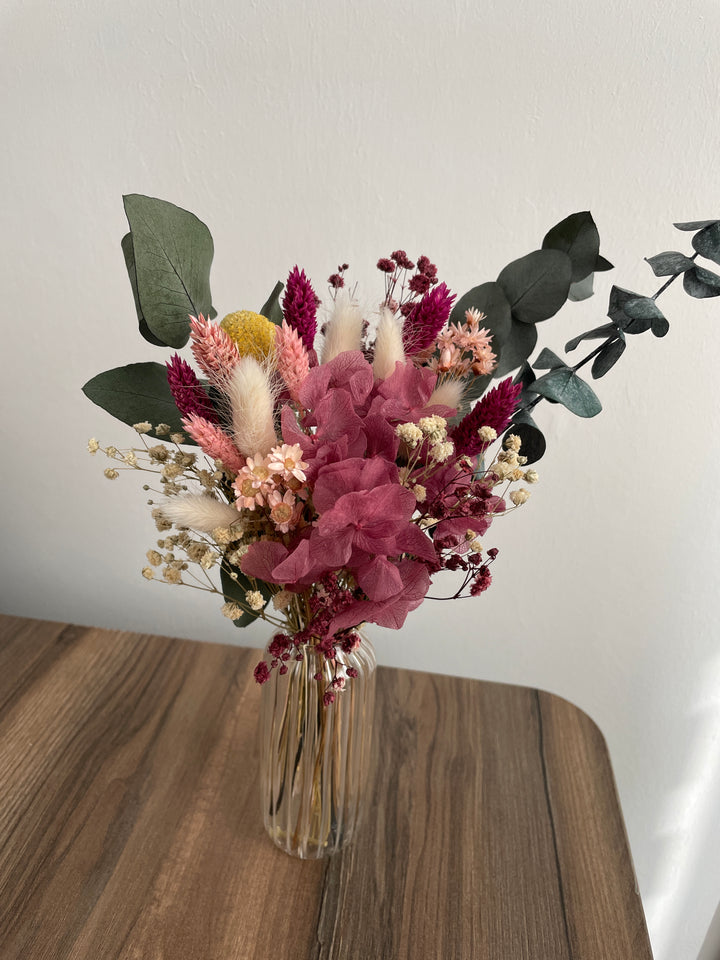 Trockenblumensträußchen mit Vase - www.Flower-Passion.com