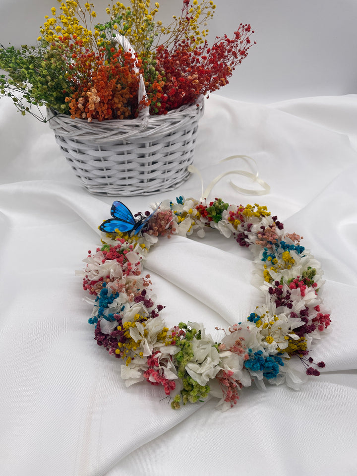 „Colours“ Kranz aus Trockenblumen - www.Flower-Passion.com