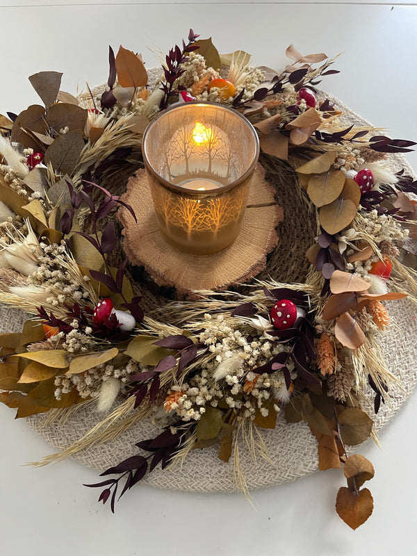 „Herbsttanz“ Kranz aus Trockenblumen - www.Flower-Passion.com