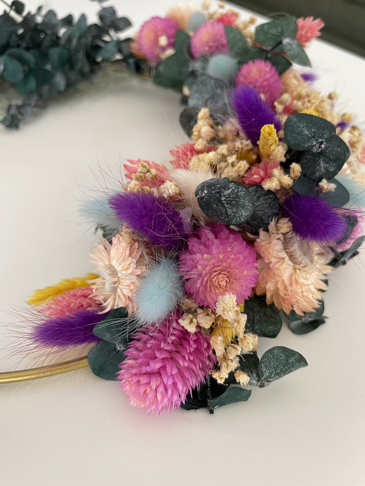 Sommerlicher Trockenblumenkranz "Milena" - www.Flower-Passion.com