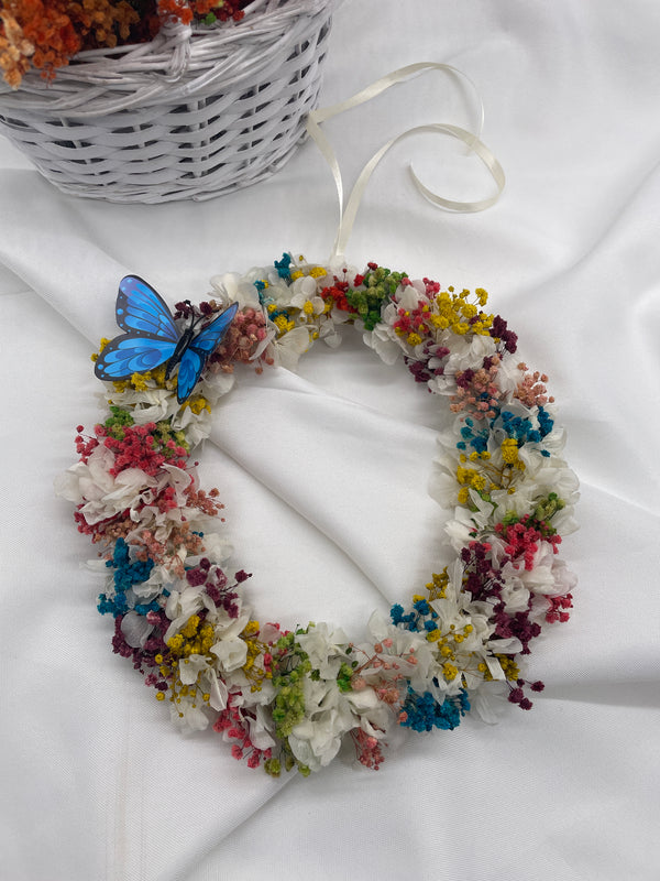 „Colours“ Kranz aus Trockenblumen - www.Flower-Passion.com