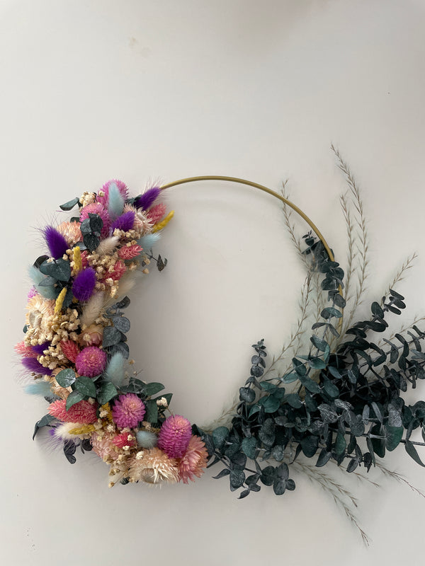 Sommerlicher Trockenblumenkranz "Milena" - www.Flower-Passion.com