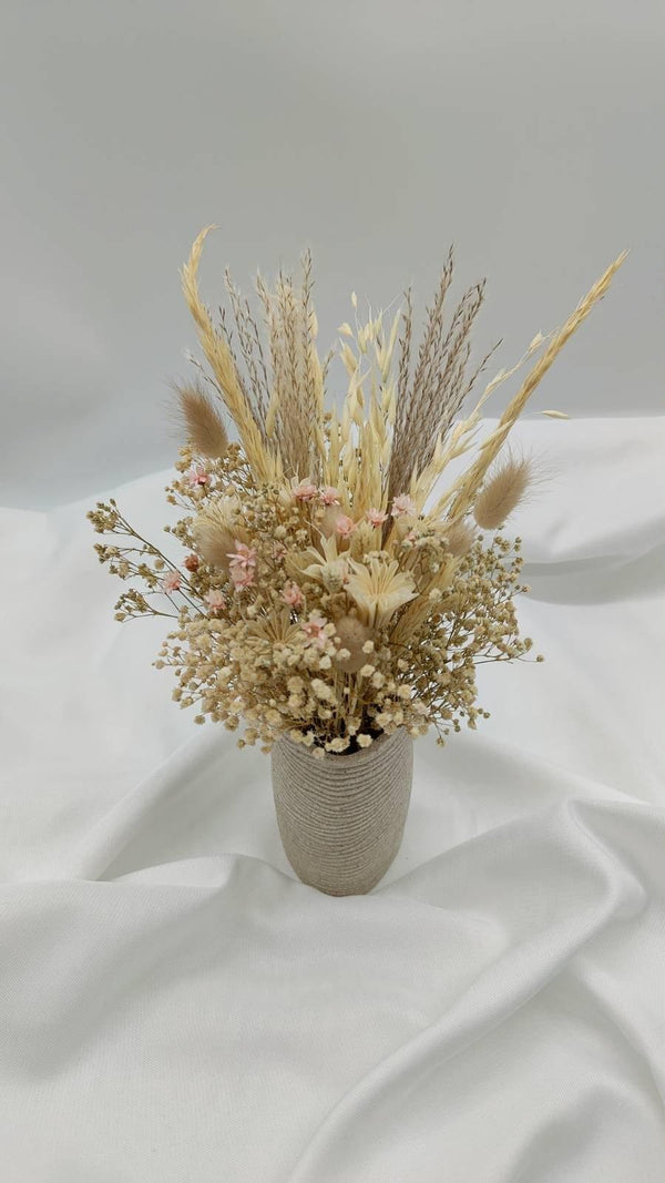 Boho Trockenblumen Sträußchen mit Vase - www.Flower-Passion.com