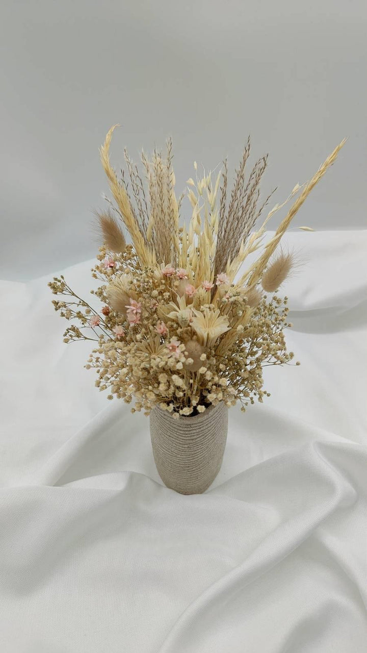 Boho Trockenblumen Sträußchen mit Vase - www.Flower-Passion.com