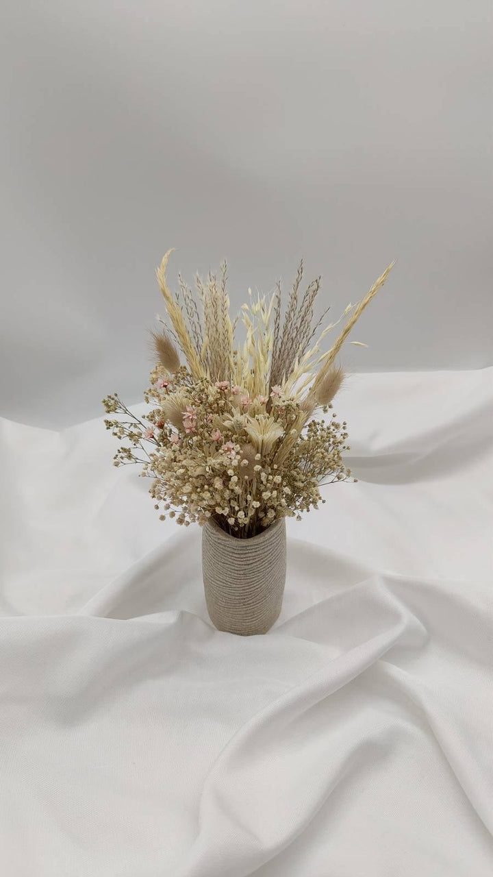 Boho Trockenblumen Sträußchen mit Vase - www.Flower-Passion.com