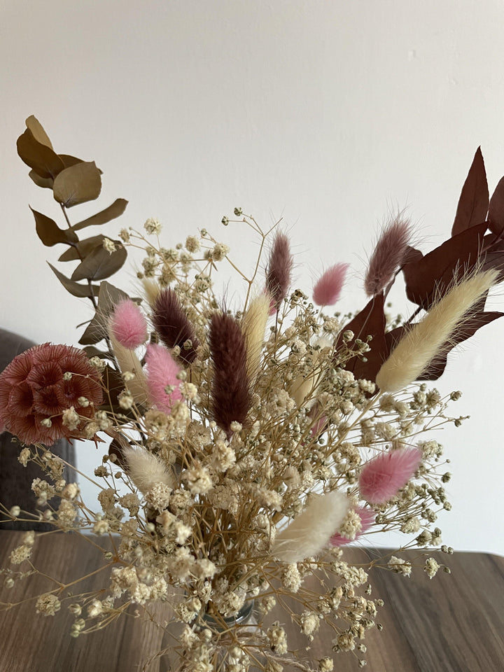 "Brownie" Mini Trockenblumen Sträußchen - www.Flower-Passion.com