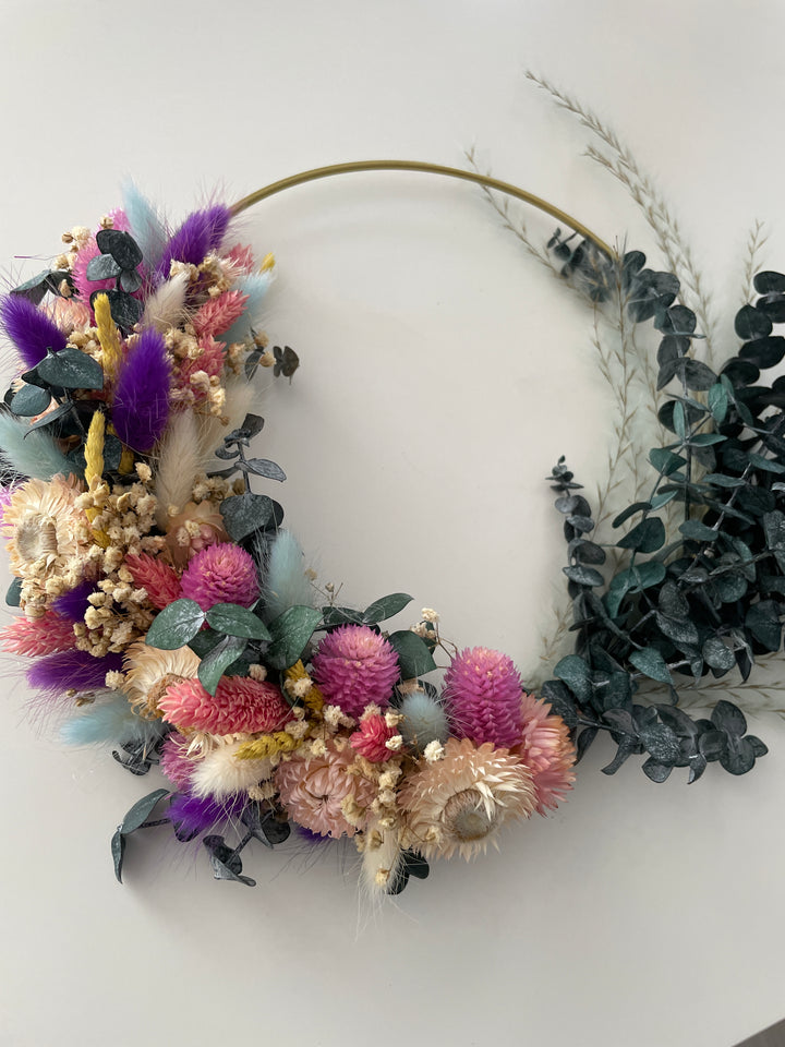 Sommerlicher Trockenblumenkranz "Milena" - www.Flower-Passion.com