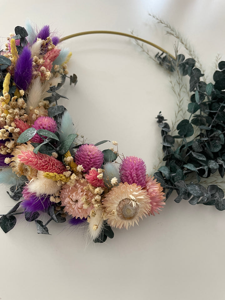 Sommerlicher Trockenblumenkranz "Milena" - www.Flower-Passion.com
