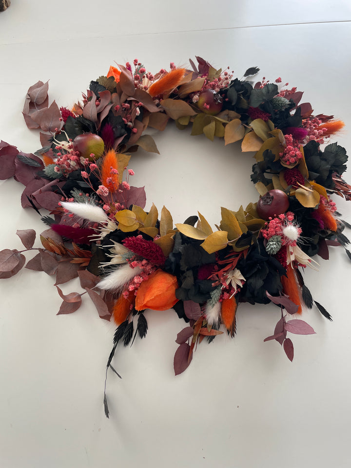 Herbstkranz aus Trockenblumen - www.Flower-Passion.com