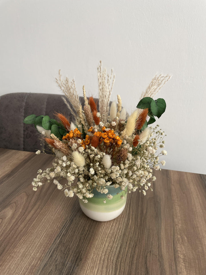Boho Trockenblumen Gesteck mit Vase - www.Flower-Passion.com