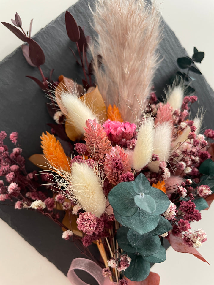 Kleines Trockenblumen Sträußchen in Herbstfarben - www.Flower-Passion.com