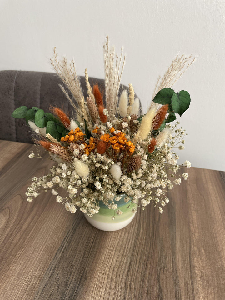 Boho Trockenblumen Gesteck mit Vase - www.Flower-Passion.com