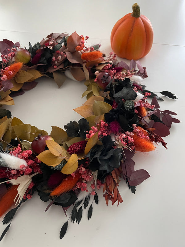 Herbstkranz aus Trockenblumen - www.Flower-Passion.com