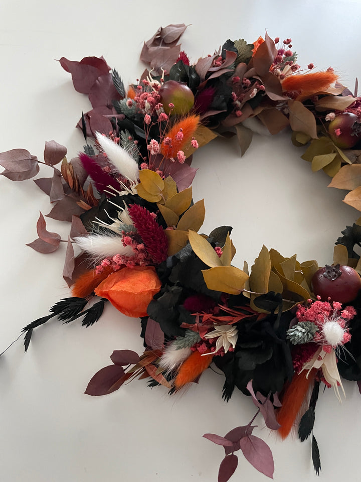 Herbstkranz aus Trockenblumen - www.Flower-Passion.com