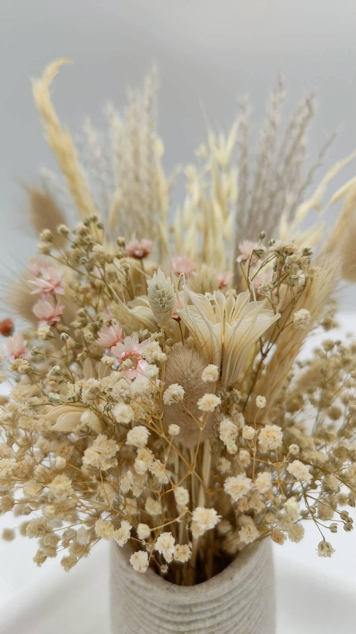 Boho Trockenblumen Sträußchen mit Vase - www.Flower-Passion.com